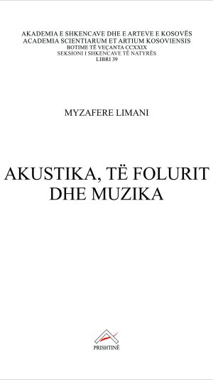 Kopertina_Akustika, të folurit dhe muzika_Myzafere Limani